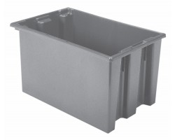 Akro-Mils 35240 Plastic Stack-Nest Container – 3 per Carton | Heavy-Duty Jumbo Storage Totes