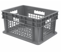 Akro-Mils Straight Wall Plastic Containers Stackable Totes Solid or Mesh