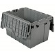 Akro-Mils 39120 Attached Lid Containers – 6 per Carton | Heavy-Duty Stackable Storage Totes