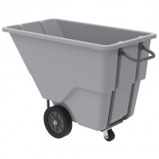 Akro-Mils 77405GREY Medium-Duty Trash Tilt Truck | Lightweight Commercial Waste Cart