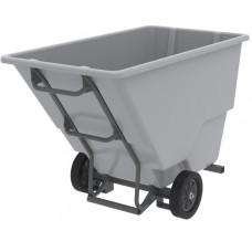 Akro-Mils 77510FGREY Heavy-Duty Trash Tilt Truck | Rugged Waste Handling Cart
