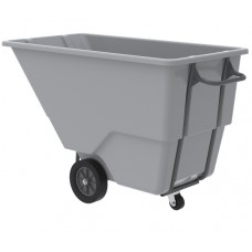 Akro-Mils 77410GREY Medium-Duty Trash Tilt Truck | Versatile Waste Transport Cart