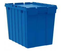 Akro-Mils 39170 Attached Lid Containers – 3 per Carton | Extra-Large Stackable Storage Totes