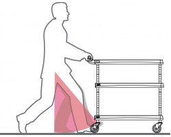 Metro 2-Shelf myCart Polymer Utility Cart - MY1627-24BL