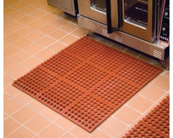 Apache Mills Performa Grease Proof Red Kitchen Mat - 3x3