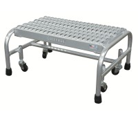 Cotterman Aluminum Rolling Safety Ladder – Grip Strut Treads (Wet-Area, Self-Cleaning), Non-Magnetic, Corrosion-Resistant