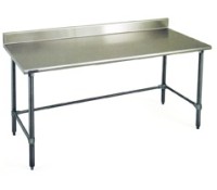 Eagle Group Budget Stainless Lab Bench Top - Backsplash - Stainless Base-Legs