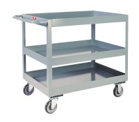 Jamco 3-Shelf LN-Series Deep Lipped Steel Service Cart