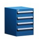 Rousseau 4-Drawer Stationary L-Series Modular Cabinet, 18 x 21 x 24, Model L3ABD-2402