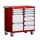 Rousseau 10-Drawer Modular Drawer Cabinet Cart R5DHG-3809 | Industrial Tool Storage