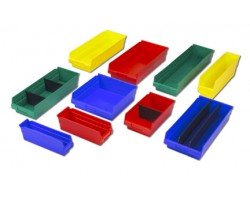 LEWISBins SB1211-4 Hopper Front Plastic Shelf Bins - 8 per Carton