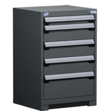 Rousseau R5ACG-3403 Stationary Modular Storage Cabinet – Heavy-Duty 5-Drawer Industrial Storage Cabinet