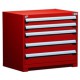Rousseau R5AEC-3005 Stationary 5-Drawer Modular Storage Cabinet – Heavy-Duty Industrial Tool & Parts Storage