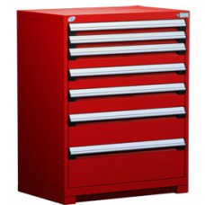 Rousseau R5AEE-4403 Stationary 7-Drawer Modular Storage Cabinet – Heavy-Duty Industrial Tool & Parts Storage