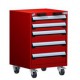 Rousseau 5-Drawer Heavy Duty Modular Drawer Cart R5BCG-3055