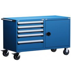Rousseau R5DKG-3008 Heavy Duty 5-Drawer Modular Cart