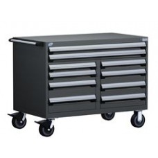 Rousseau 10-Drawer Modular Tool Cart R5GHE-3007 | Heavy Duty Mobile Storage