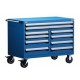 Rousseau R5GKE-3007 10-Drawer Tool Cart | Heavy-Duty Secure Storage