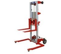 Wesco Adjustable Straddle Base Hand Winch Lifter, 350–500 lb Capacity