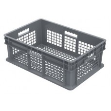 Akro-Mils 37608 Straight Wall Plastic Mesh Containers – 4 per Carton | Ventilated Stackable Storage Bins