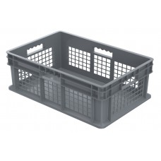 Akro-Mils 37678 Straight Wall Plastic Mesh Containers – 4 per Carton | Ventilated Stackable Storage Crates
