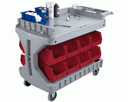 Akro-Mils 30936 ProCart Plastic Service Cart | Adjustable Multi-Purpose Utility Cart