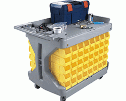 Akro-Mils 30936 ProCart Plastic Service Cart | Adjustable Multi-Purpose Utility Cart