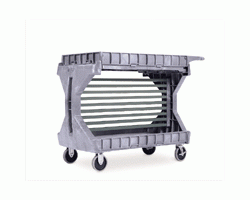 Akro-Mils 30936 ProCart Plastic Service Cart | Adjustable Multi-Purpose Utility Cart