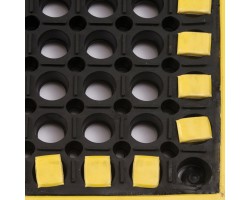 Apache Mills Safety TruTread Black-Orange Mat - 26x40