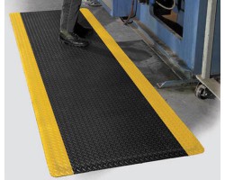 Apache Mills Anti-Fatigue Diamond Foot Black-Green Mat - 2x3