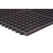 Apache Mills Performa Grease Resistant Black Kitchen Mat - 3x3 Apache Mills Performa Grease Resistant Black Kitchen Mat - 3x3