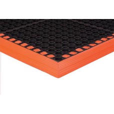 Apache Mills Safety TruTread Black-Orange Mat - 26x40 Apache Mills Safety TruTread Black-Orange Mat - 26x40