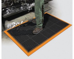 Apache Mills Safety TruTread Black-Orange Mat - 26x40
