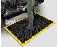 Apache Mills Safety TruTread Black-Yellow Mat - 26x40