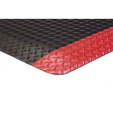 Apache Mills Anti-Fatigue Supreme Diamond Foot Black-Red Border Mat - 3x10