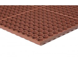Apache Mills TruTread Grease Proof Red Kitchen Mat - 3x5