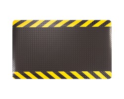 Apache Mills Anti-Fatigue Ultimate Diamond Foot Black Mat - 2x75