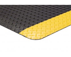 Apache Mills Anti-Fatigue Ultimate Diamond Foot Black Mat - 2x75