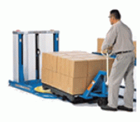 Bishamon EZ-Off Floor Level Lift Table | Ergonomic Pallet Handling Solution