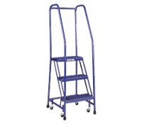 Cotterman 50° Walk-Down Rolling Ladder, Grip Strut Steps