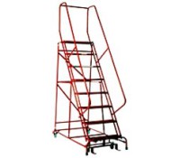 Cotterman 1500 Series Rolling Safety Ladder, Grip Strut Steps