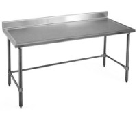 Eagle Budget Stainless Bench - Backsplash - Galvanized Base-Legs