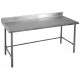 Eagle Group T2430GTE-BS Spec-Master Stainless Bench with Backsplash, Galvanized Tubular Base and Legs