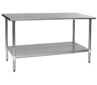 Eagle Budget Flat Top Stainless Work Table w/ Galvanized Base