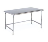 Eagle Group Solid Top Brushed Stainless Steel Cleanroom Tables