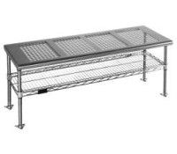 Eagle Group Perforated Top Stainless Steel Gowning Bench