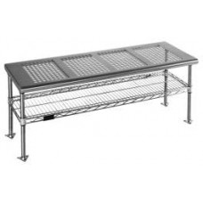Eagle PCRB1836 Stainless Steel Perforated Top Gowning Bench Eagle PCRB1836 Stainless Steel Perforated Top Gowning Bench