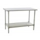 Eagle Group T2424SEB Stainless Steel Deluxe Lab Bench with Stainless Legs and Bottom Shelf