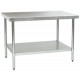 Eagle Group T2472EM Spec-Master Marine Stainless Steel Lab Bench with Galvanized Legs and Bottom Shelf