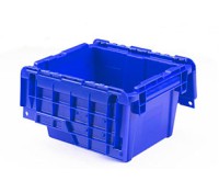 LEWISbins Flipak Attached Lid Containers Stack Nest Reusable Totes